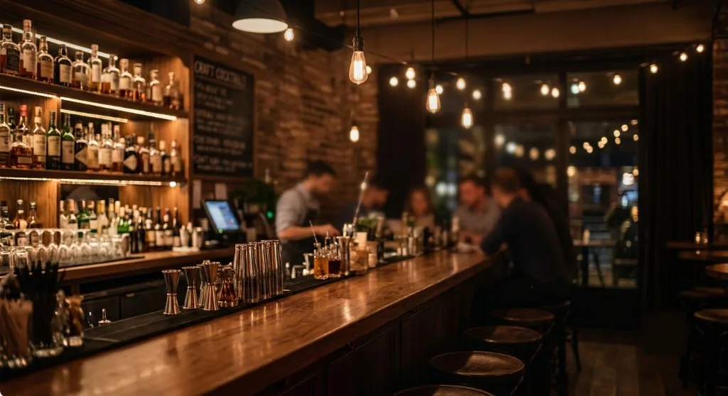 Sfeerbeeld van een restaurantbar